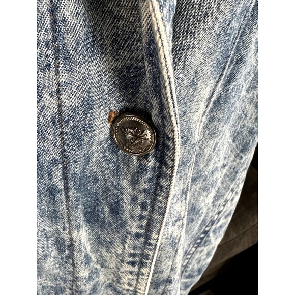 1980's Vintage Acid Washed Jean Duster PG Collections, Studs, Women Size 6 - Picture 7 of 12
